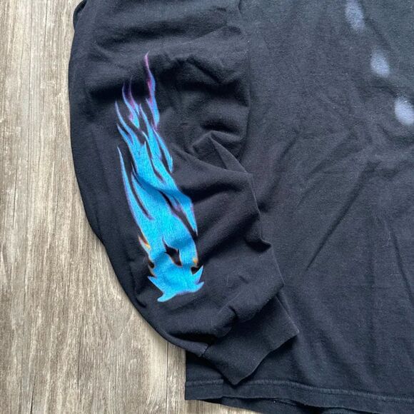 Vintage Boston Rock Band Flames Long Sleeve T Shirt Size XXL - Picture 2 of 8